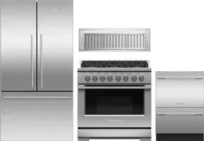 4 Piece Package Includes Refrigerator, Range, Hood And Dishwasher
